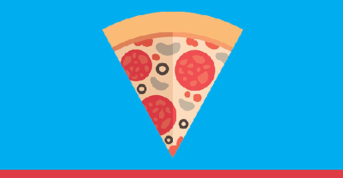 Illustration of a pizza slice
